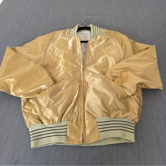 Other - Vintage DeLong Jacket Adult Medium Maroon Satin Bomber USA F-24